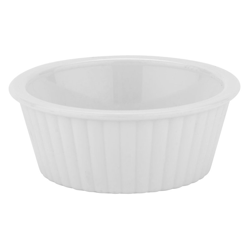 GET Plateaux de cuisson cannelés et mélamine Ramekins, Blanc