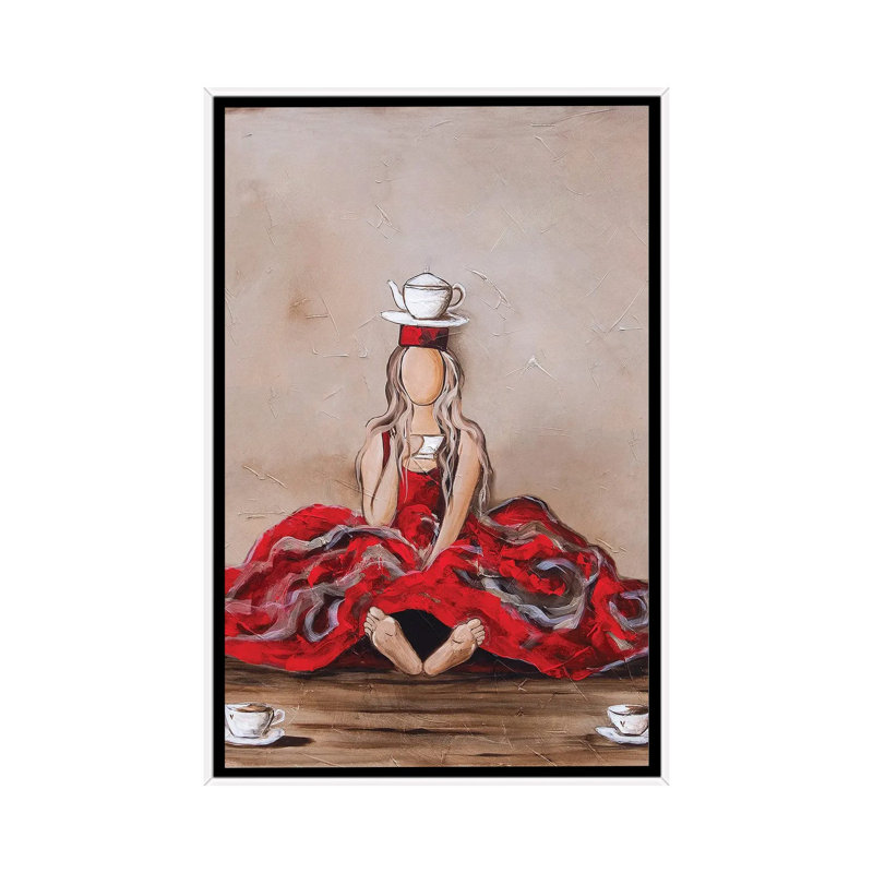 She Don't Dwell On The Past, Impression sur toile flottante sans passe-partout, H 26 po x l 18 po, Blanc