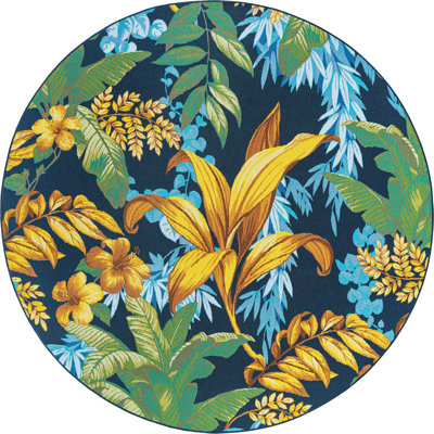 Tapis bleu iris pour l'extérieur