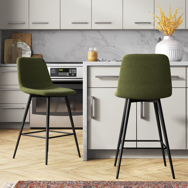 Seidman 26" Upholstered Low Back Counter Stool