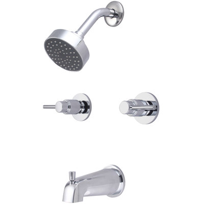 Central Brass 8997 Four Function Showerhead Two Handle Tub & Shower Set