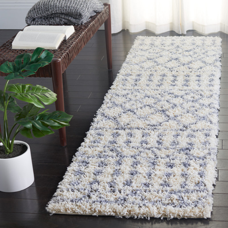 Minna Shag 600 Performance Geometric Rug, Runner 2'2" x 8'