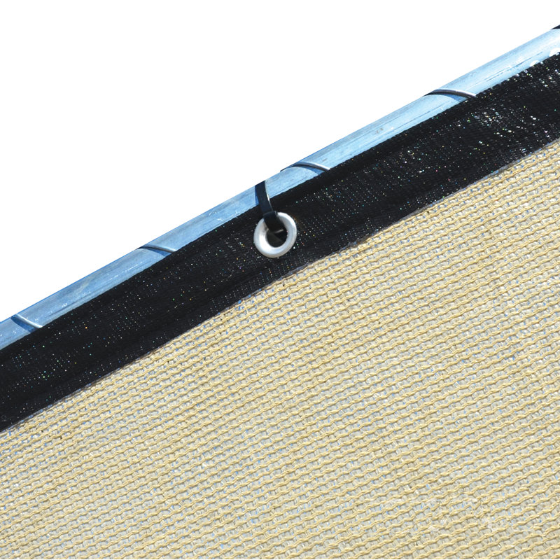 Beige Polyethylene Privacy Screen Fence for Garden and Pool, 8 ft. by 50 ft.