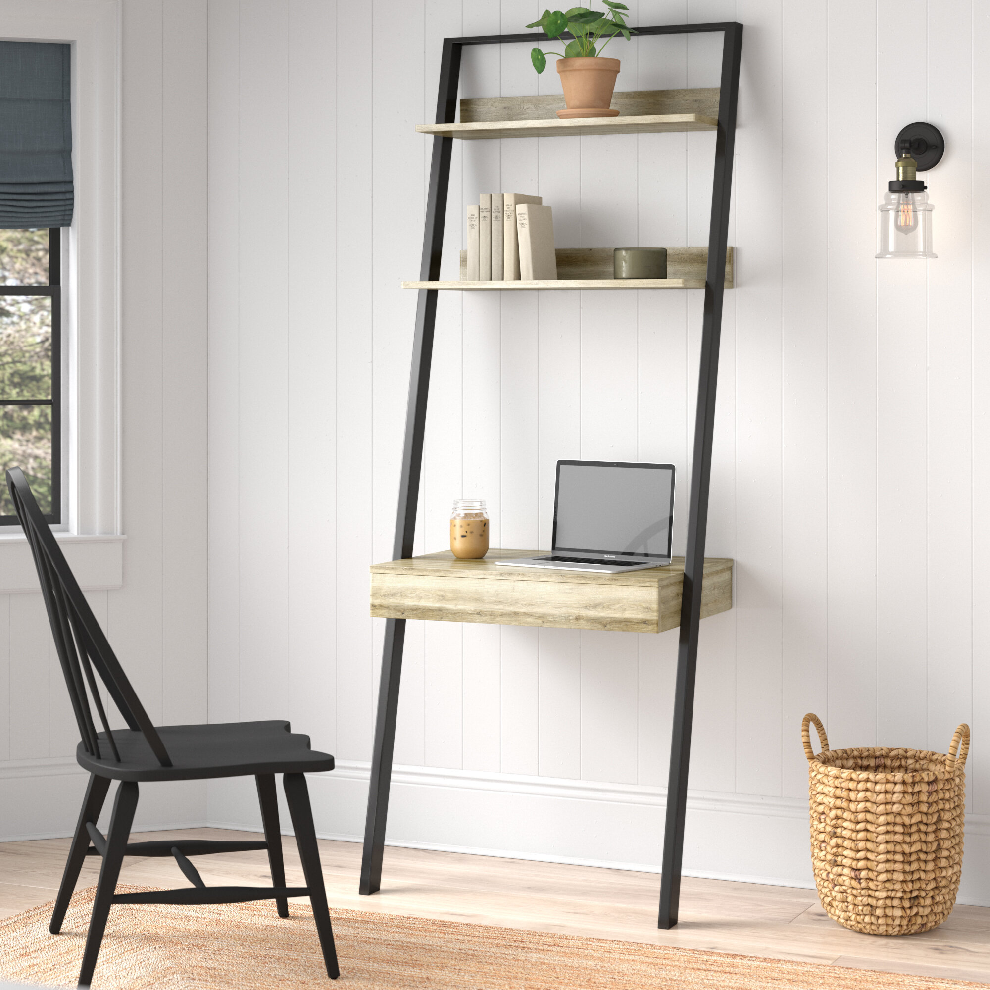 Ladder Shelf Wall Desk (28)