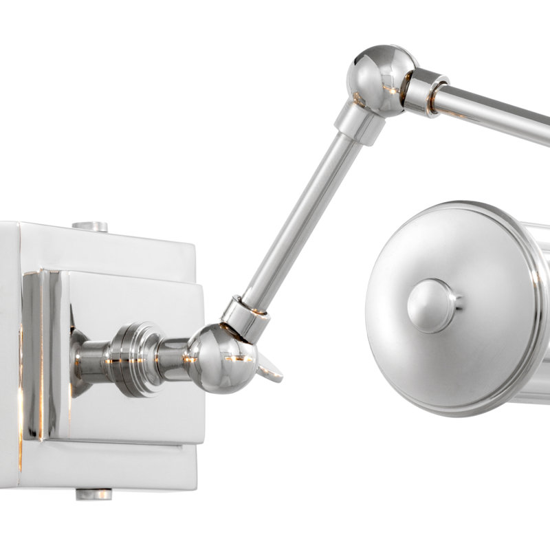 Luca Swing Arm Sconce, Nickel