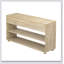 Console de vestibule rétro avec tiroirs et tablettes, bois naturel délavé pour un rangement et une présentation élégants-1269655621