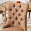Chaise rembourrée en lin moderne 2, café. Base en bois massif, sièges confortables, décoratifs. High High Shade Coffee 2. Revêtement, structure, réglable.-360887603
