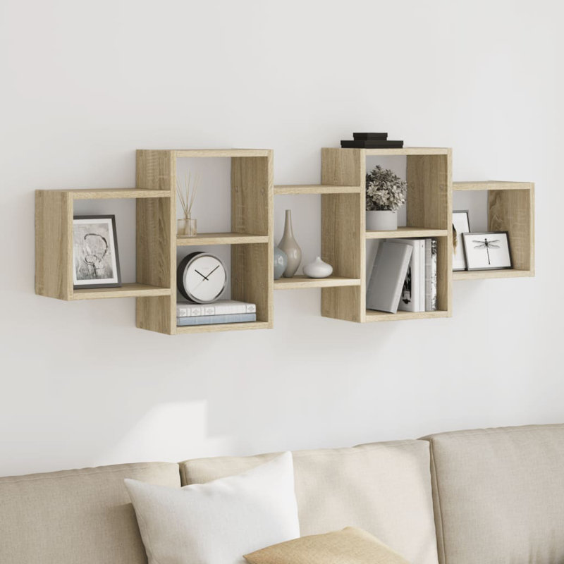 Roakes Floating Shelf, Sonoma Oak, 42cm H x 129cm W x 18cm