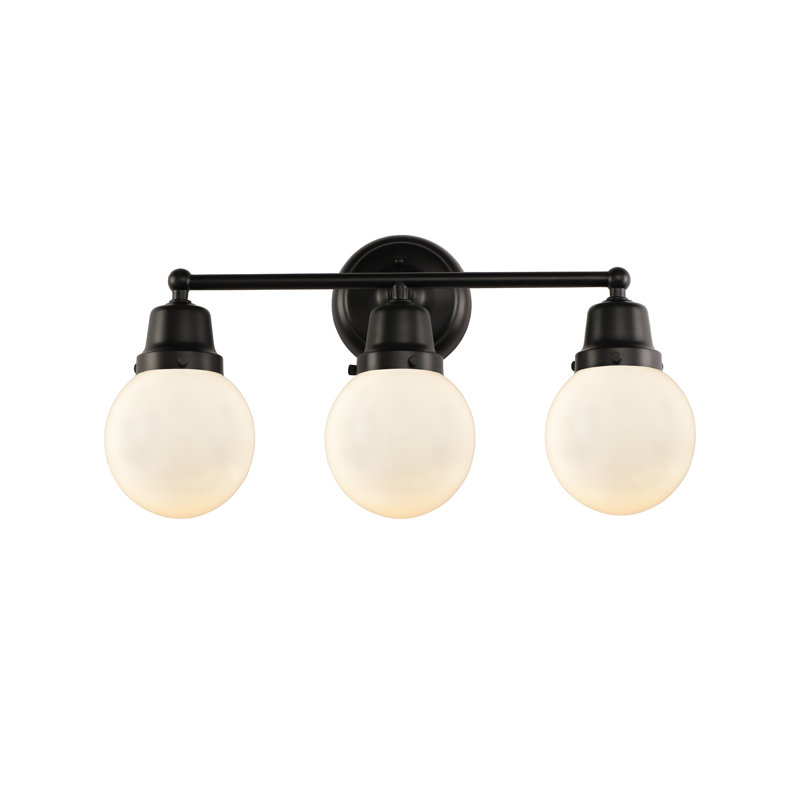 Lorri 3 - Light Dimmable Vanity Light, Brushed Satin Nickel, Incandescent, Clear