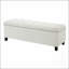 Banc repose-pieds avec surface de rangement, pieds en bois d'hévéa, capacité de 300 lb-312259849-312259850