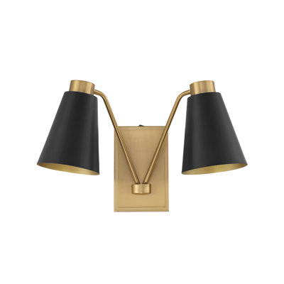 Alyra 2-Light Dimmable Armed Sconce