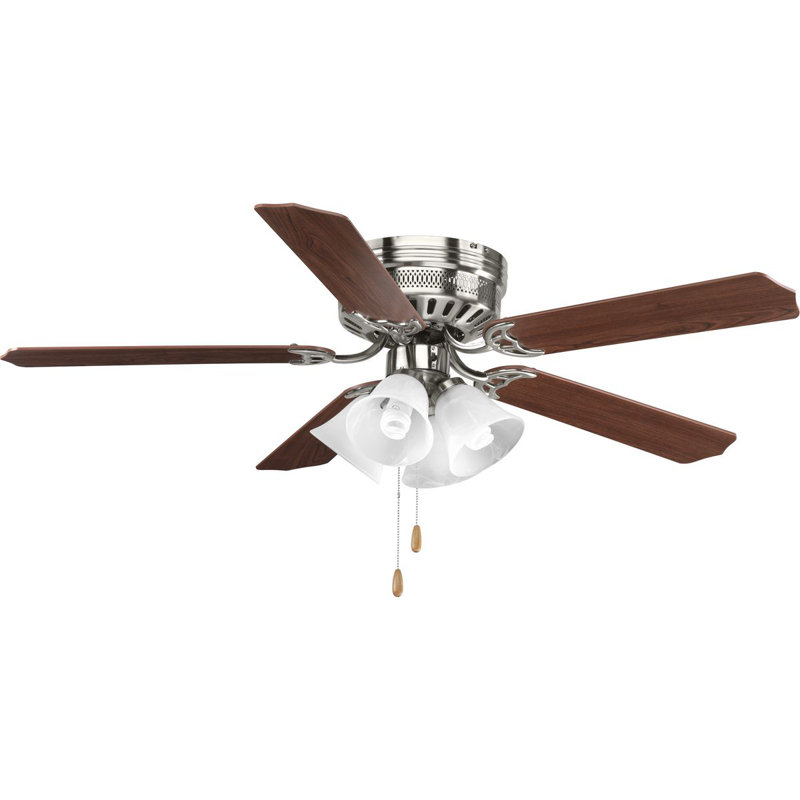 AirPro Hugger 52'' Ceiling Fan, Brushed Nickel with Cherry /Natural Cherry Blades