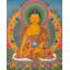 Bouddha dans Bhumi-Sparsha Mudra Thangka (Thangka sans brocart)