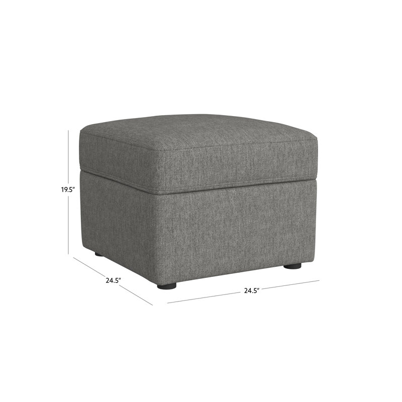 Lockheart 24.5” Storage Ottoman, Gray