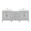 Meuble-lavabo simple avec barre d'alimentation et prise USB Terrence Oxford l 48 po x P 22 po Terrence Oxford, rangement pour tiroir, lavabo en céramique -86965040-126676772