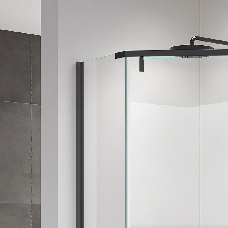 Porte de douche, avec verre trempé de 1/4 po (6 mm) pour porte de douche de salle de bain, 36 x 36 x 72 po (non incluse)