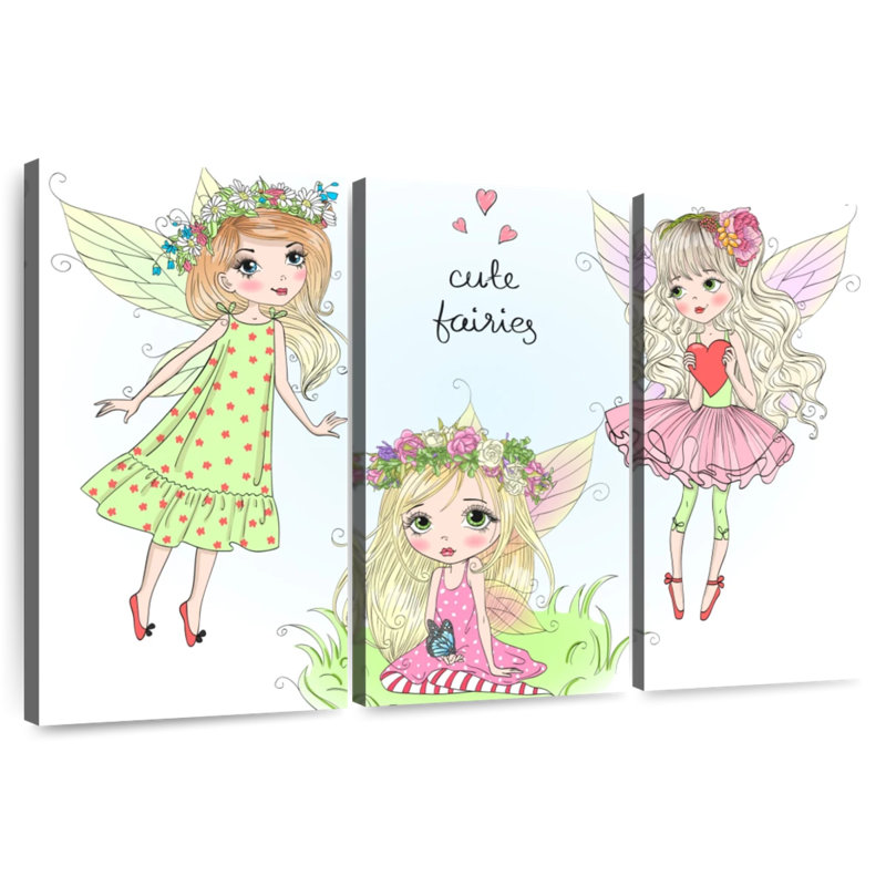 Cute Fairies, 20" H x 33" W