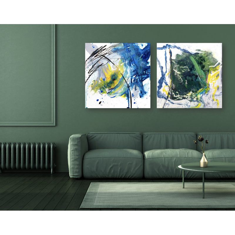 Mineral Series 2 Set III by John Beard - Artist Enhanced Canvas Print, Unframed, 12" H x 24" W x 1.5" D