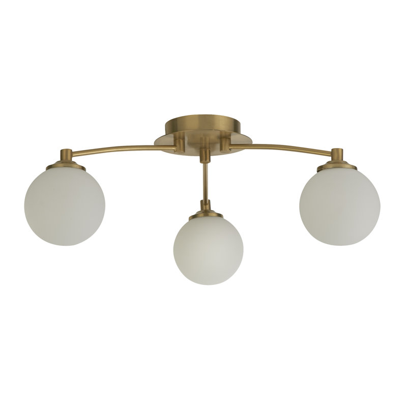 Sausalito Flush Mount, Gold, White