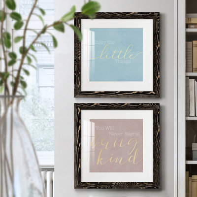 Enjoy The Little Things - Ensemble de 2 encadrements d'art textuel