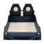 Lit simple en forme de voiture Blue Race-1814889218