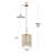 Hatfrneld 3-Light Glam Vintage Mini Chandelier With Wood Beaded