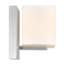 Applique murale de salle de bain 26 lumières 4 po avec finition nickel satiné pour salle de bain, coin meuble-lavabo, couloir - Compatible G9 DEL - Abat-jour en verre blanc cassé, conception linéaire moderne