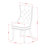 7 Piece Kitchen Table Set Includes a Rectangle Rustic Wood Dining Table and 6 Polyester Fabric Upholstered Chairs, 36x60 Inch, Distressed Jacobean-124328893-124328892