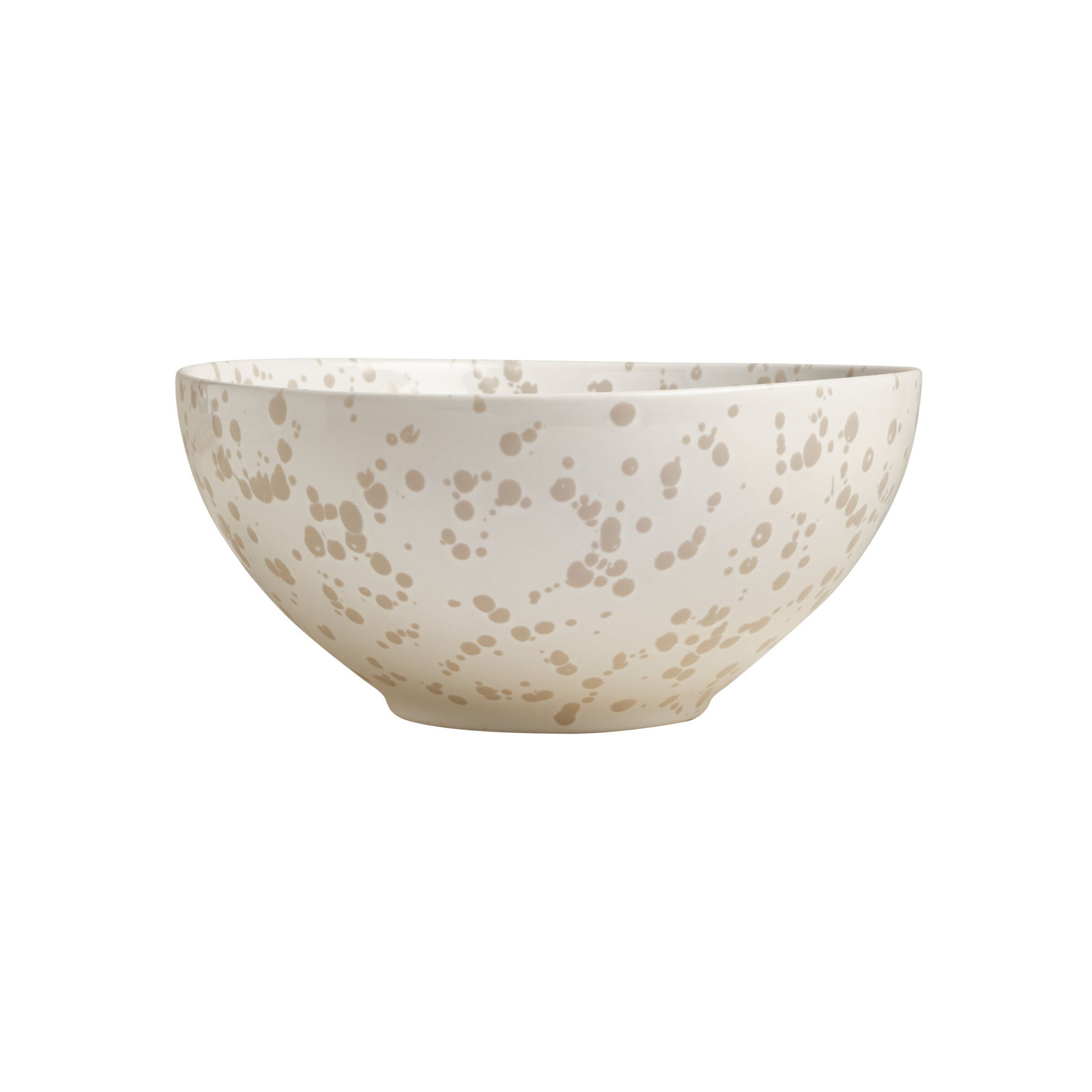 Splatter Serving Bowl, Beige