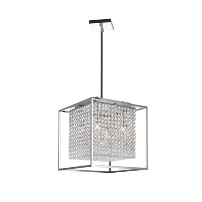 Beckles 5 - Light Chrome Geometric Pendant