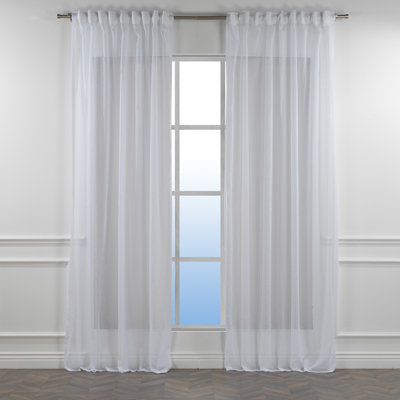 Linen Sheer Single Curtain Panel