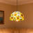 Single Light Sunflower Tiffany Chandelier