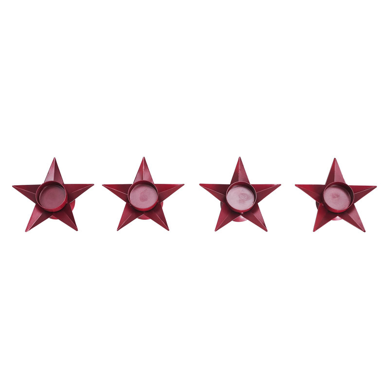 Ensemble de 4 bougies chauffe-plat festives 1,5 x 5 x 5, Bourgogne