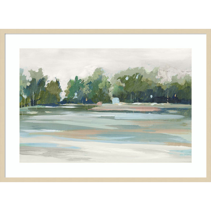 «Lakeview Haven» par Lera, reproduction d'art encadrée sur bois, H 30 po x l 41 po