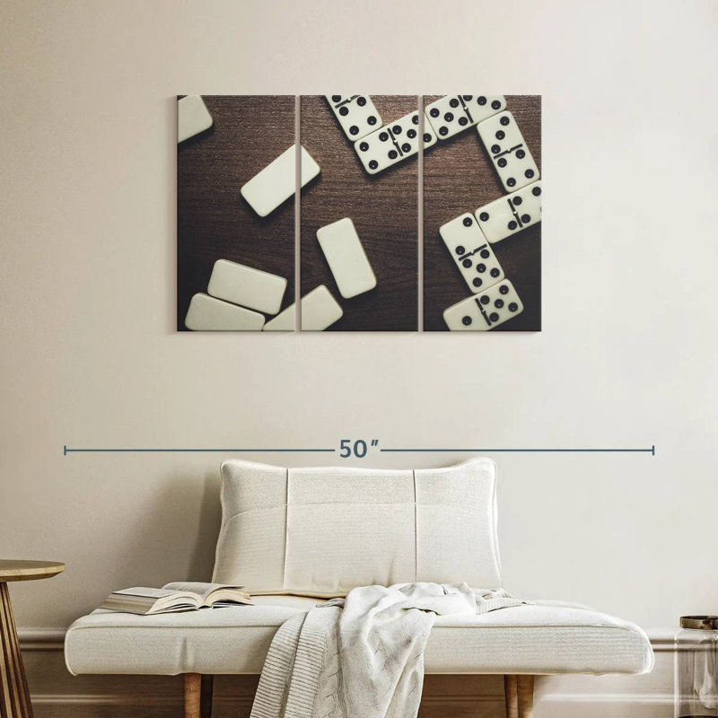 Senne pièces de domino, H 24 po x l 38 po