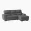 Canapé modulaire en microfibre texturé 2 pièces avec méridienne et rangement caché 98 po Albryna-292762489