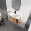Meuble-lavabo mural 28 po avec lavabo en céramique blanche et porte à fermeture en douceur, emballage KD-1249954721