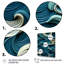 «Blue and White Wave Tiles Impressions II», art mural vagues-100410717-100410726