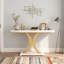Table de vestibule étroite avec base géométrique-1362126447
