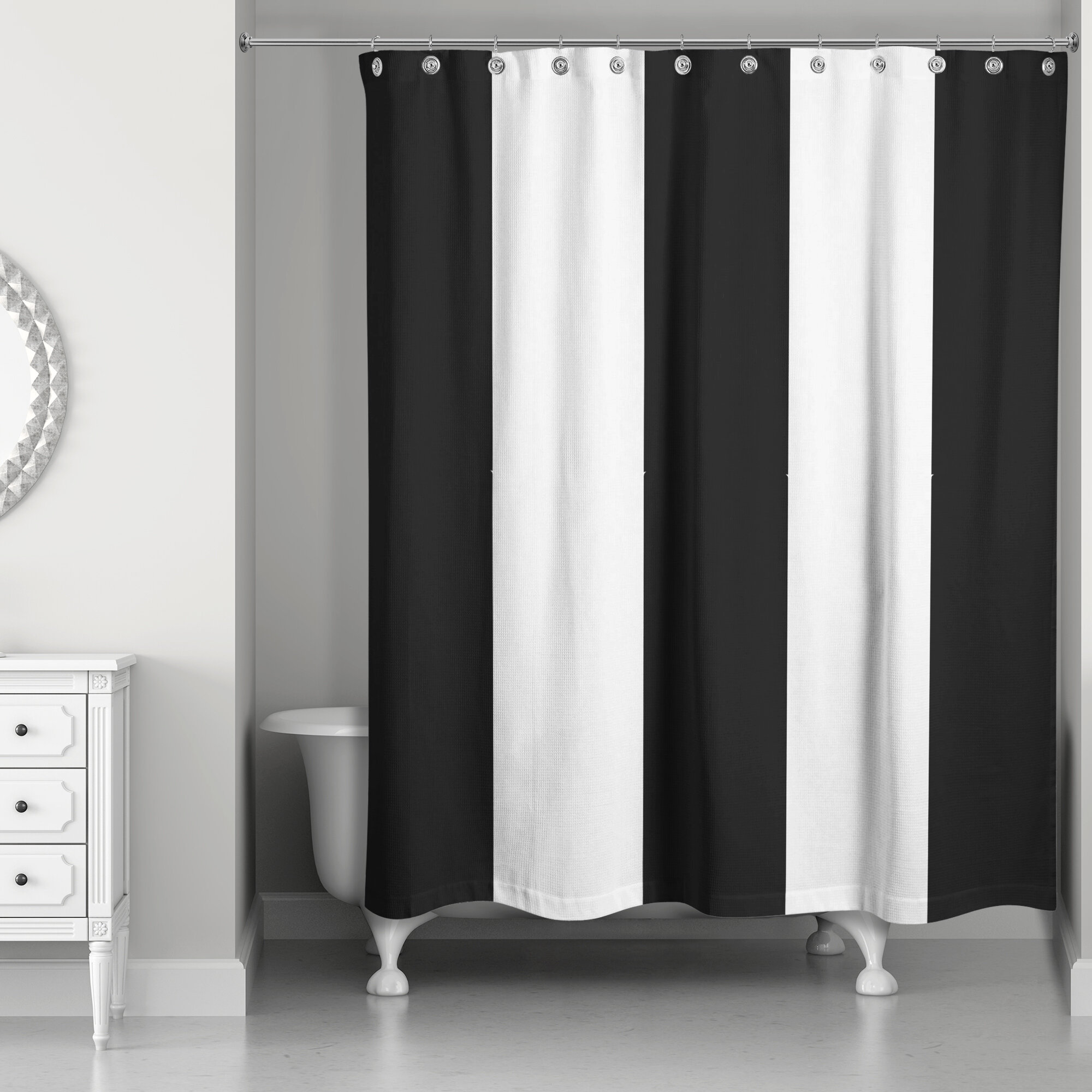 Wade Logan® Brecon Striped Shower Curtain & Reviews | Wayfair