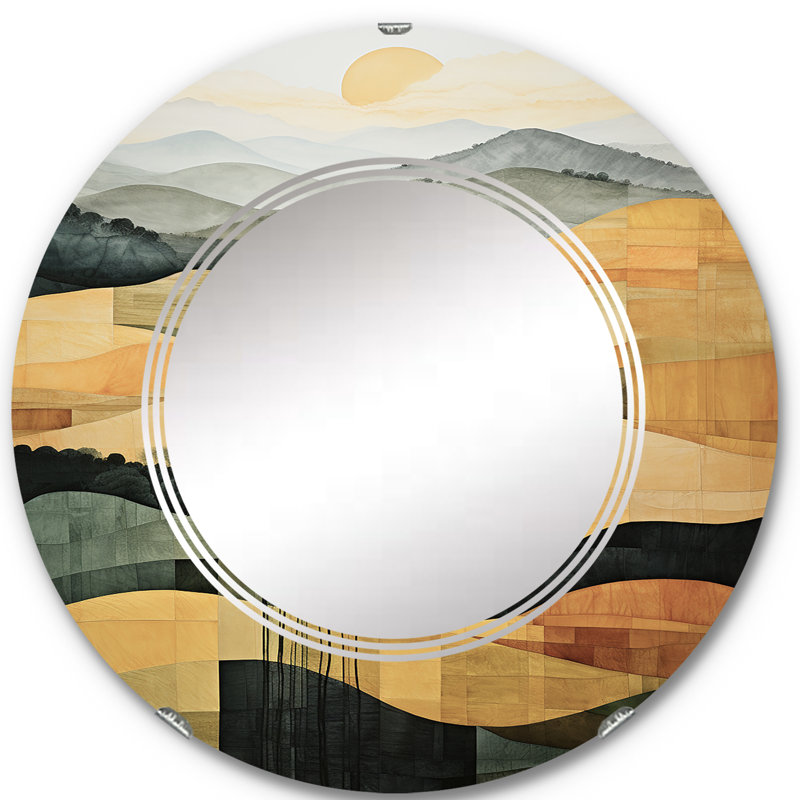 Miroir mural rond Monoi, 24 po x 24 po