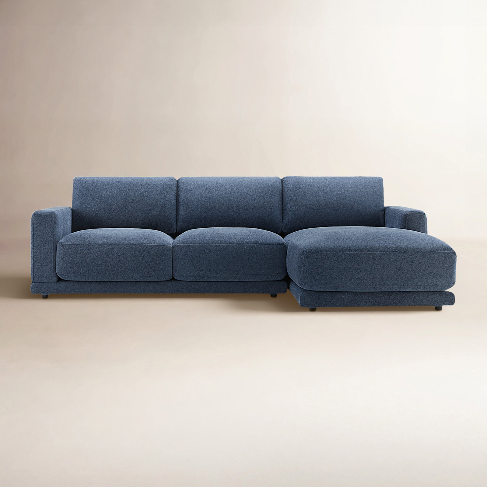 Blakes Cotton Sectional, Elite Indigo Performance Linen, Right Hand Facing
