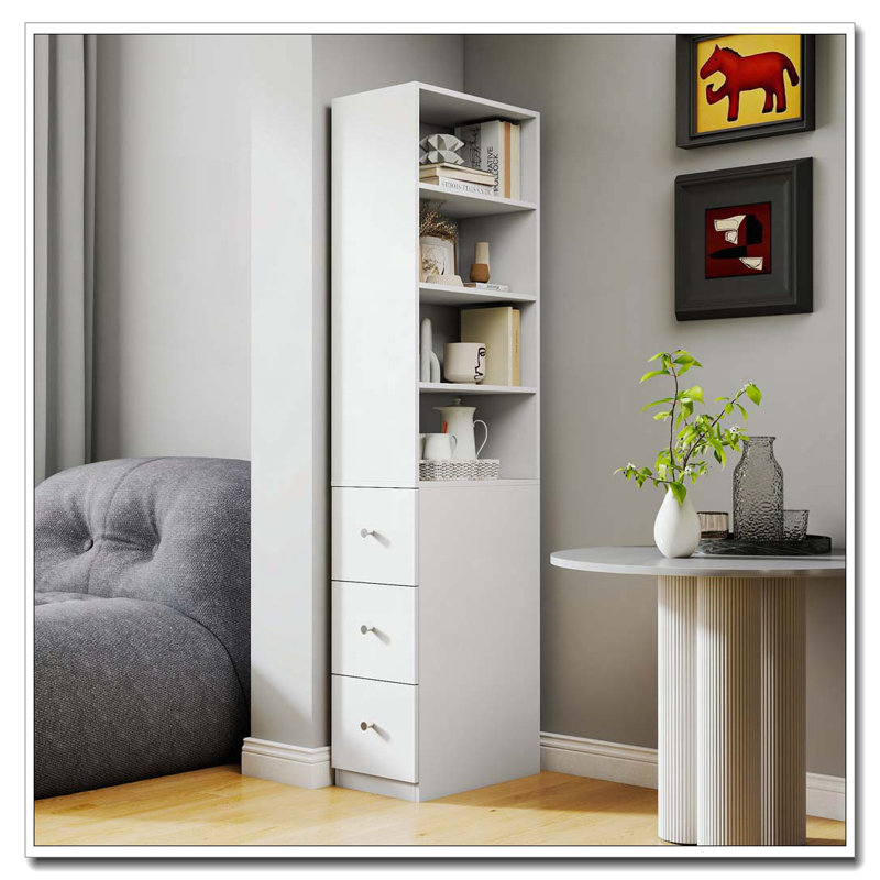 Bibliothèque en bois, Blanc