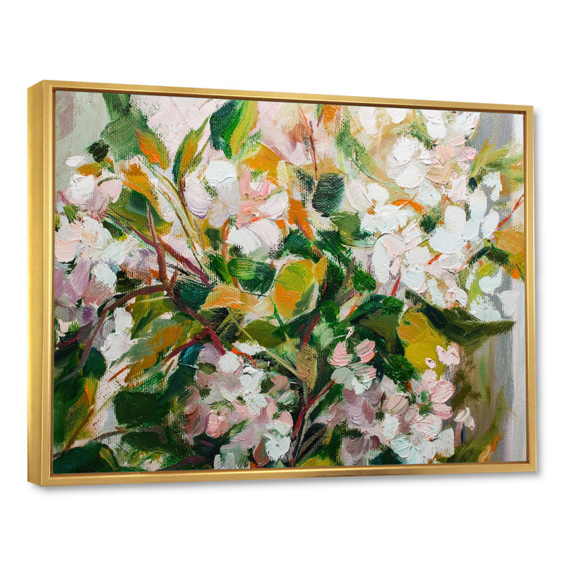 Impressionnisme - Impression sur toile avec cadre flottant, H 8 po x l 12 po x P 1 po, Cadre flottant doré