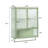 Dalet Modern Two-door Wall Cabinet with Enclosed Storage,Open Shelf and Towel Rack-158789047
