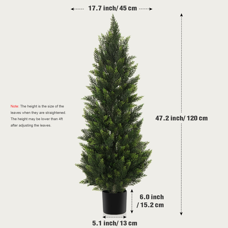 47''Artificial Cedar Tree Set In A Pot