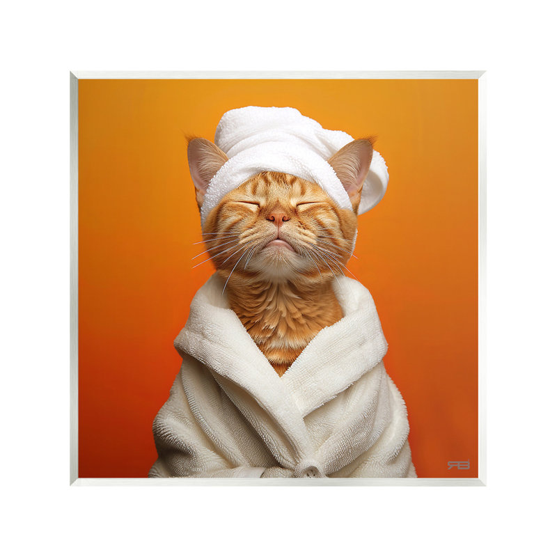 Chat sur peignoir, art mural par RB