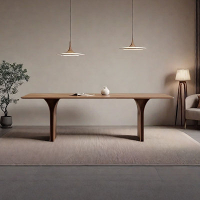 Italian Minimalist Walnut Dining Table