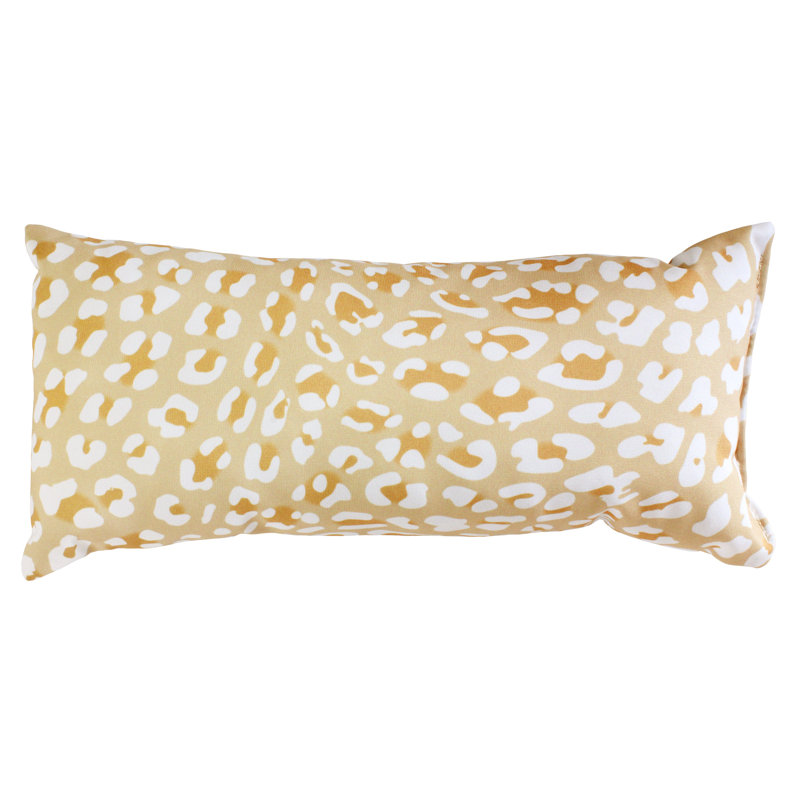 Animal Print Reversible Throw Pillow, Tan/White