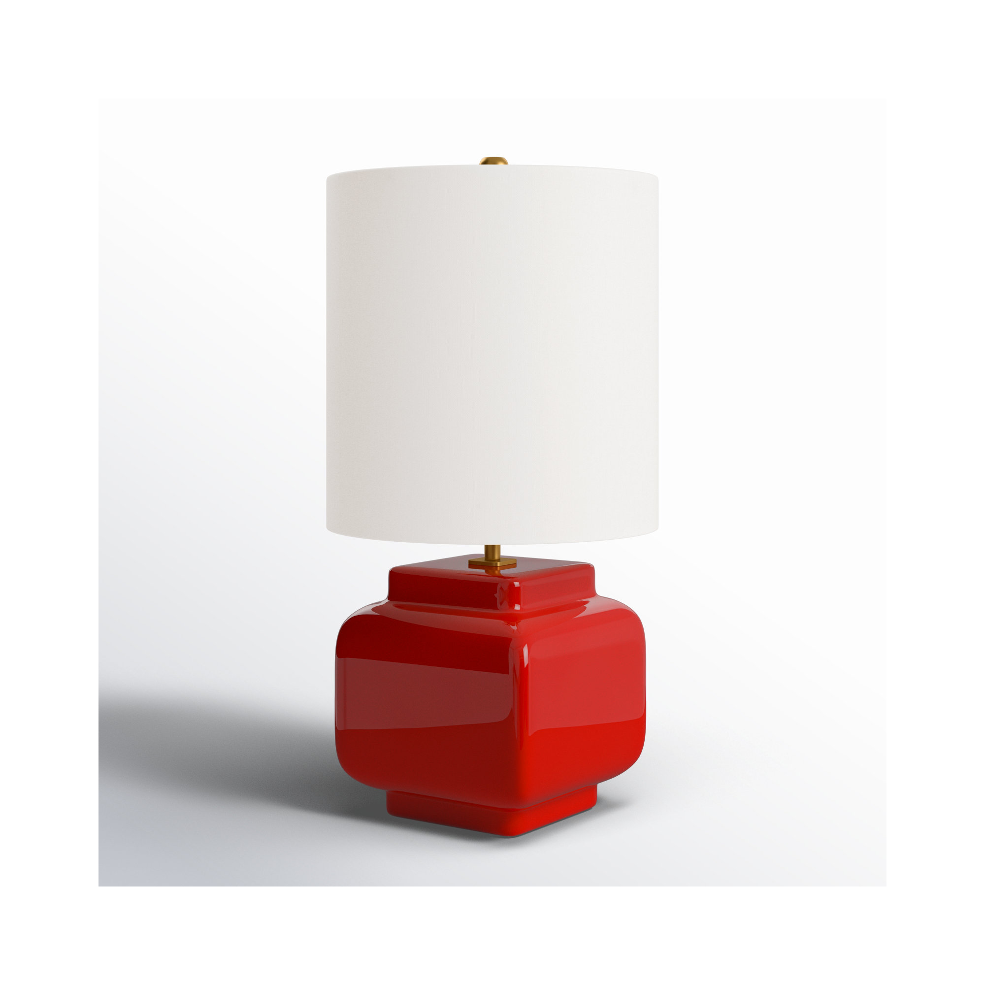 Ceramic Table Lamp, Red